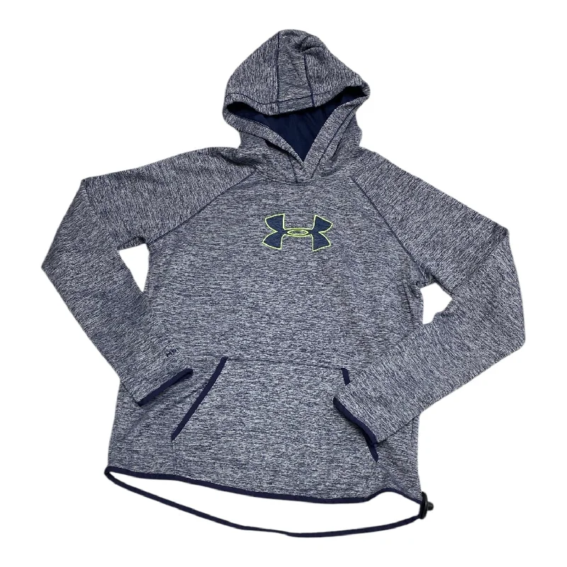 Men's Hoodies with Ribbed HemsAthletic Sweatshirt Hoodie By Under Armour In Navy, Size: M Men's Hoodies with Ribbed HemsAthletic Sweatshirt Hoodie By Under Armour In Navy, Size: M