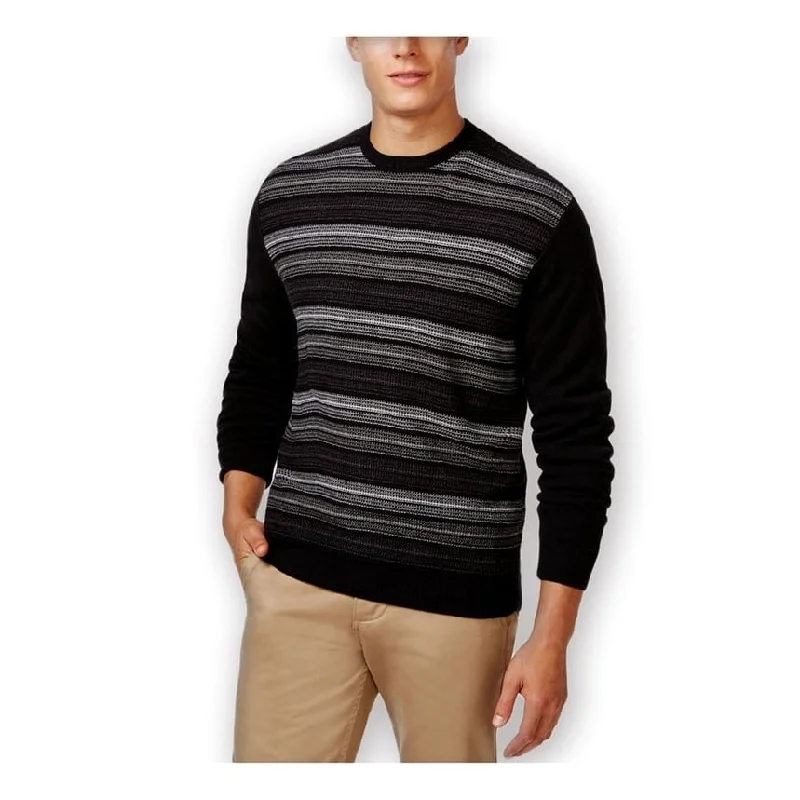 Chic Men's Cashmere SweatersWeatherproof Mens Marled Striped Pullover Sweater