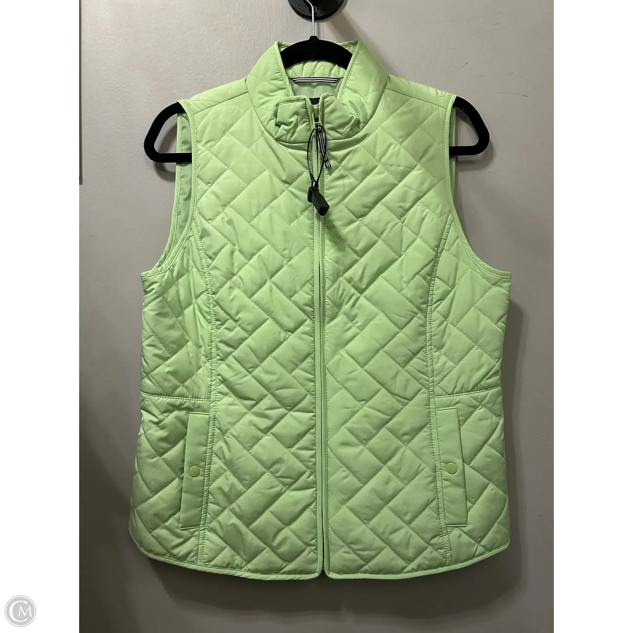 Men's Coats with Magnetic ClosuresVest Puffer & Quilted By Talbots In Green, Size: Mp