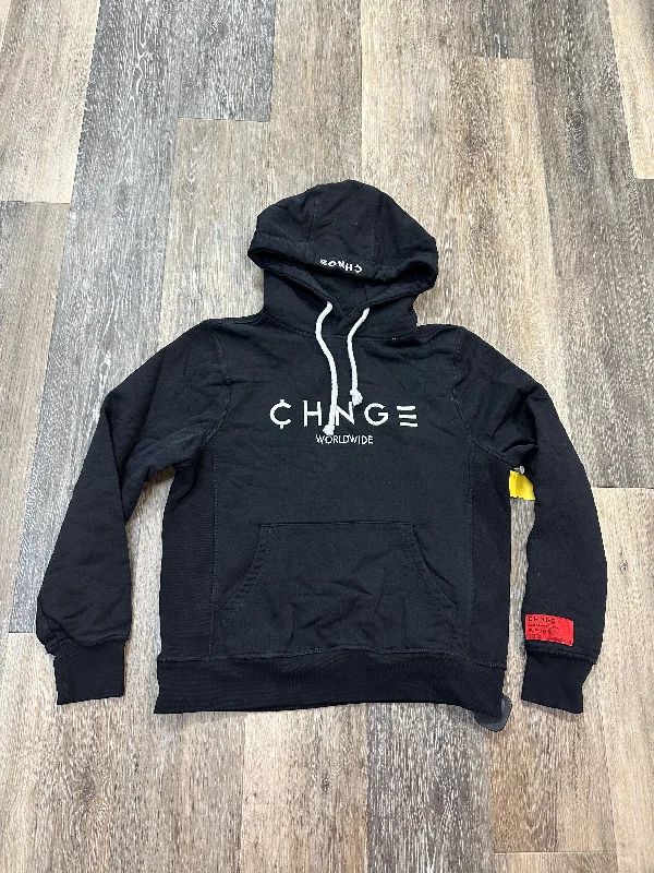 Men's Hoodies with Hidden PocketsSweatshirt Hoodie By Change In Black, Size: S