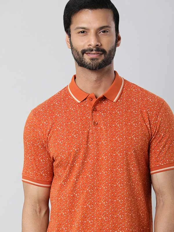 Men's Shirts with Embellished SleevesMen Printed Polo T-Shirt