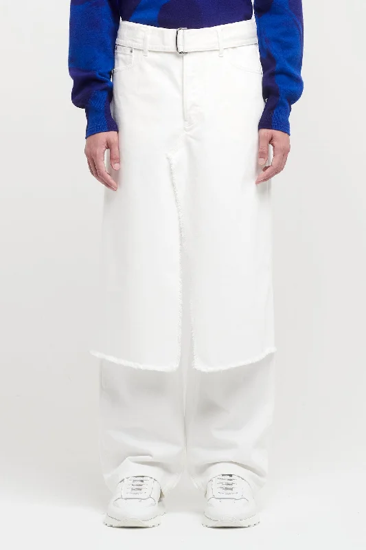 Men's Coats with Embroidered DetailsDries Van Noten Pinecroft Skirted Trouser
