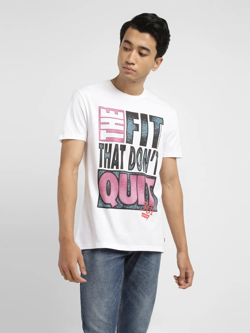 Men's Shirts with Abstract DesignsMen's Typographic Print Slim Fit T-shirt