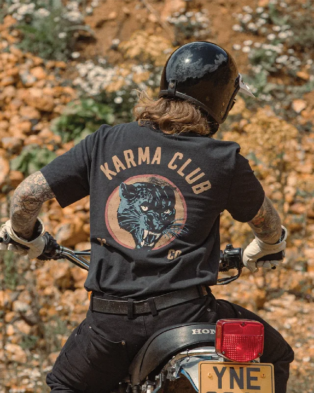 Men's Shirts with Spread CollarsKarma Club 2.0 T-Shirt - Heavy Washed Black