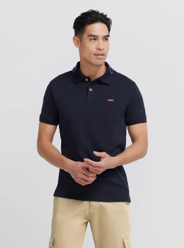 Men's Shirts with Surplice HemlinesSmart Blue Classic Nolan Polo T-Shirt