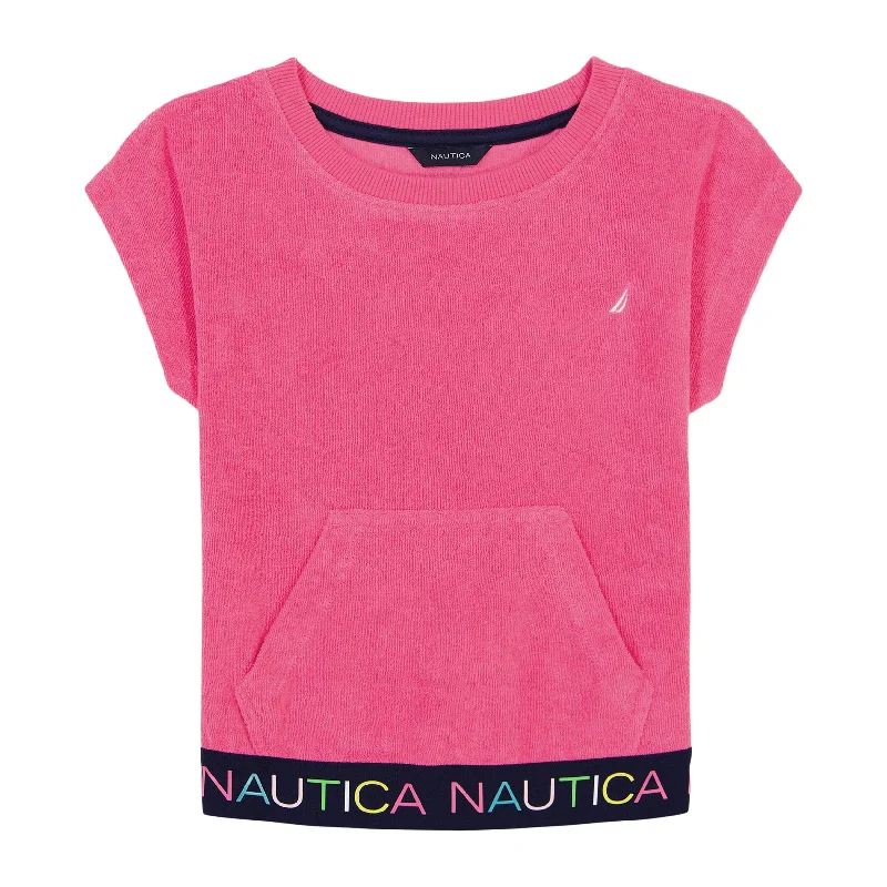 Men's Sweaters with Three-Quarter SleevesNautica Little Girls' Elastic Hem Sweatshirt (4-6X) Men's Sweaters with Three-Quarter SleevesNautica Little Girls' Elastic Hem Sweatshirt (4-6X)