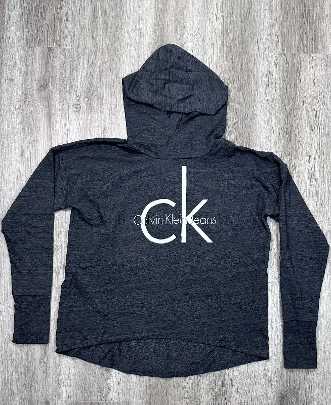 Men's Hoodies with Military InfluenceSweatshirt Hoodie By Calvin Klein In Grey, Size: S Men's Hoodies with Military InfluenceSweatshirt Hoodie By Calvin Klein In Grey, Size: S