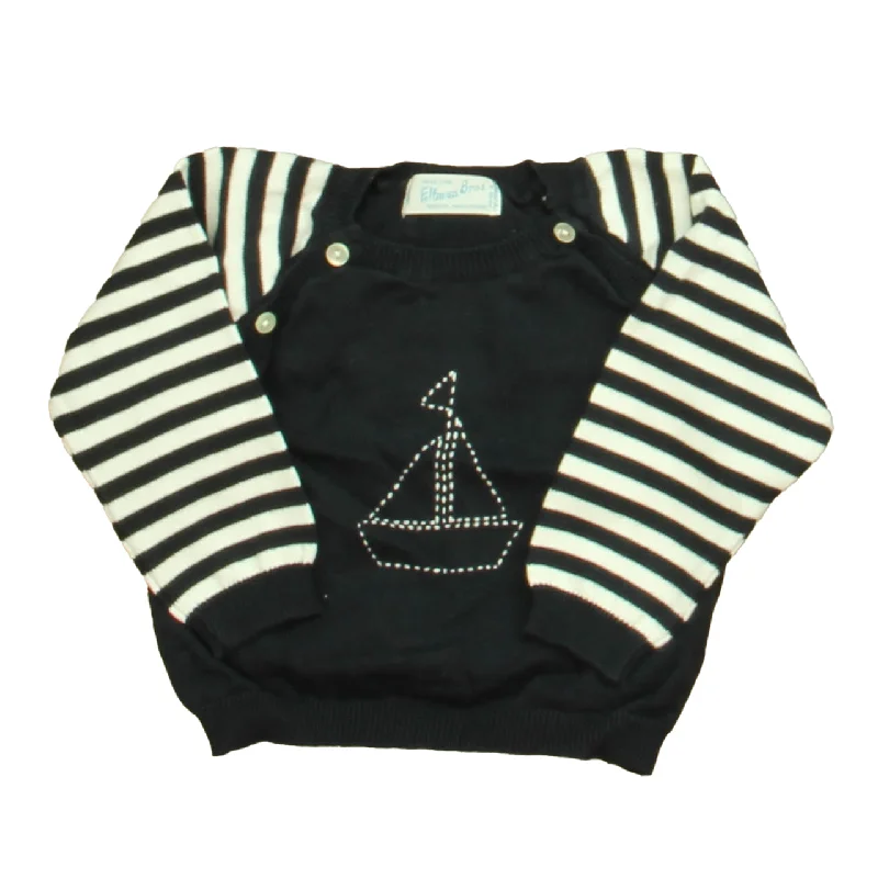 Men's Sweaters with Built-In ScarvesFeltman Bros. Boys Navy | White Sailboat Sweater Men's Sweaters with Built-In ScarvesFeltman Bros. Boys Navy | White Sailboat Sweater