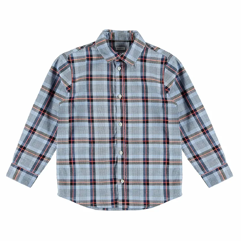 Men's Slim-Fit Shirts for a Flattering ShapeBoy's Plaid Long Sleeve Shirt In Light Blue Men's Slim-Fit Shirts for a Flattering ShapeBoy's Plaid Long Sleeve Shirt In Light Blue