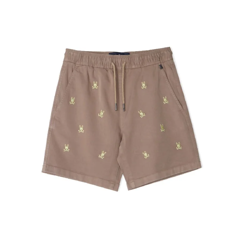Men's Relaxed-Fit Casual and Loungewear ShortsGuildord All Over Bunny Short In Antique Taupe Men's Relaxed-Fit Casual and Loungewear ShortsGuildord All Over Bunny Short In Antique Taupe