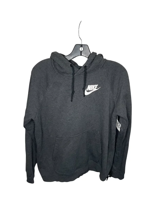 Men's Hoodies for LoungingAthletic Sweatshirt Hoodie By Nike In Grey, Size: M