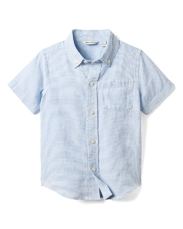 Men's Rugby Shirts for a Sporty LookJanie and Jack Striped Linen-Cotton Shirt