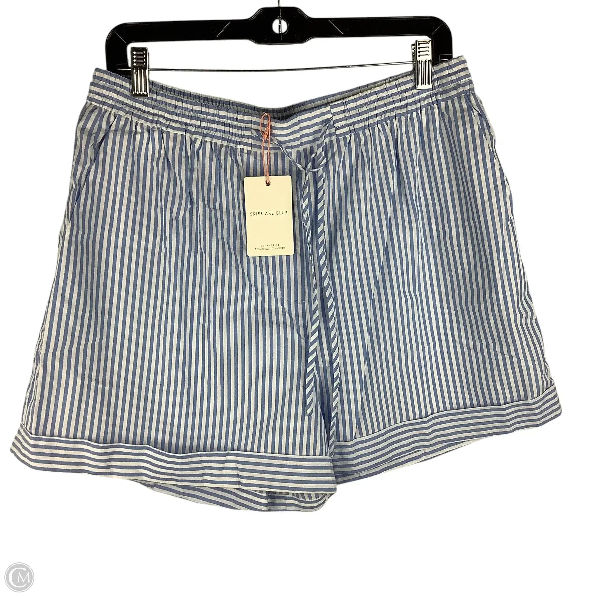 High-Quality and Long-Lasting Men's Denim ShortsShorts By Skies Are Blue In Striped Pattern, Size: L High-Quality and Long-Lasting Men's Denim ShortsShorts By Skies Are Blue In Striped Pattern, Size: L