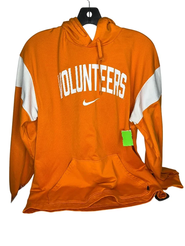 Men's Hoodies with Breathable FabricAthletic Sweatshirt Hoodie By Nike In Orange & White, Size: Sp Men's Hoodies with Breathable FabricAthletic Sweatshirt Hoodie By Nike In Orange & White, Size: Sp
