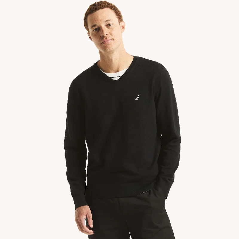 Men's Sweaters for Outdoor ActivitiesNautica Mens Navtech V-Neck Deck Sweater
