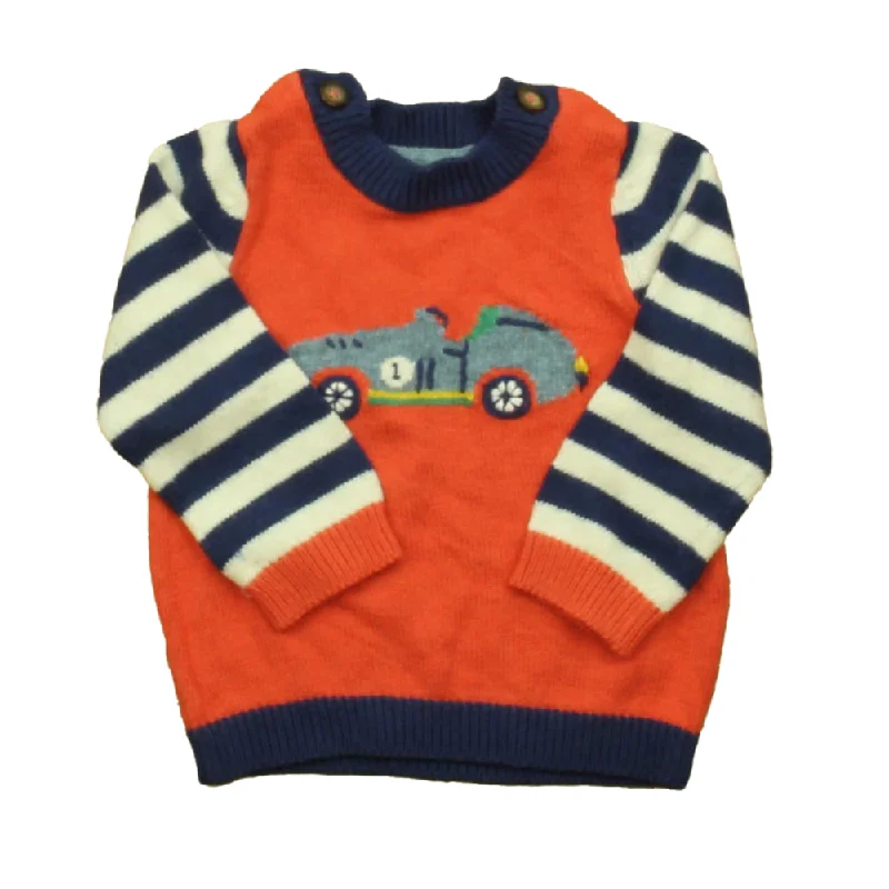 Men's Sweaters with Button-Down PlacketsBoden Boys Orange | Blue Racecar Sweater