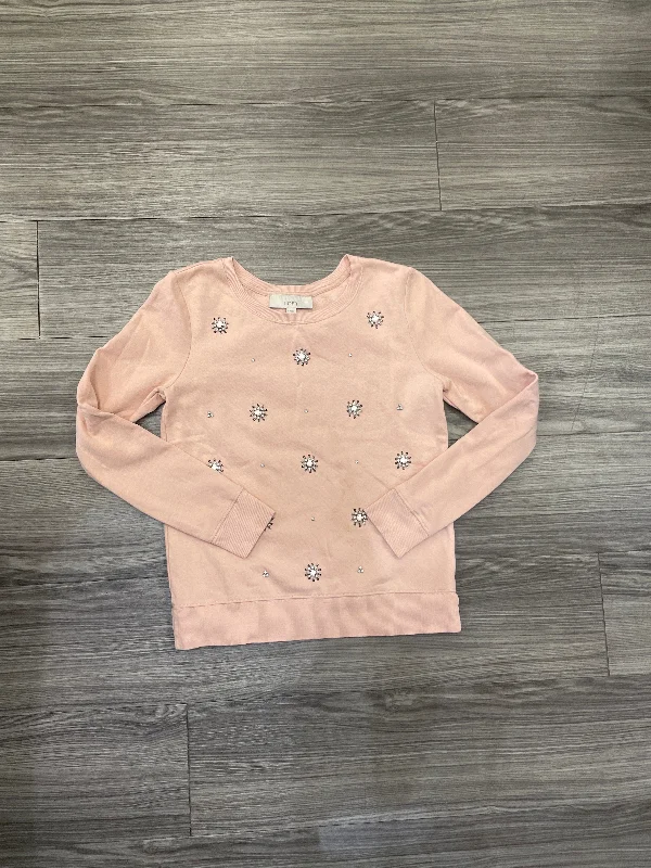 Men's Hoodies for LoungingSweatshirt Crewneck By Loft In Pink, Size: S