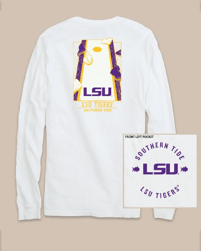 Men's Shirts with Full PlacketsLSU Tigers Gameday Cornhole Board T-Shirt