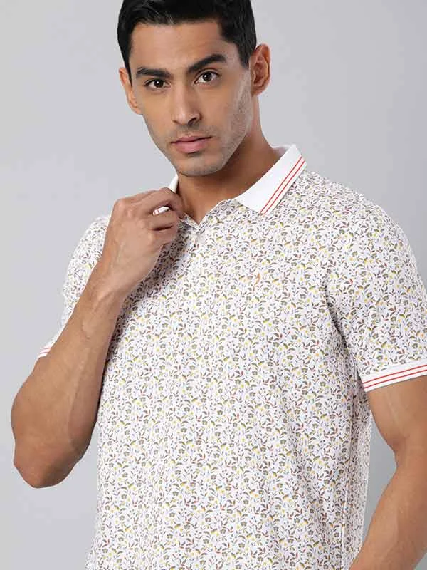 Men's Shirts with Scoop NecksMen Printed Polo T-Shirt