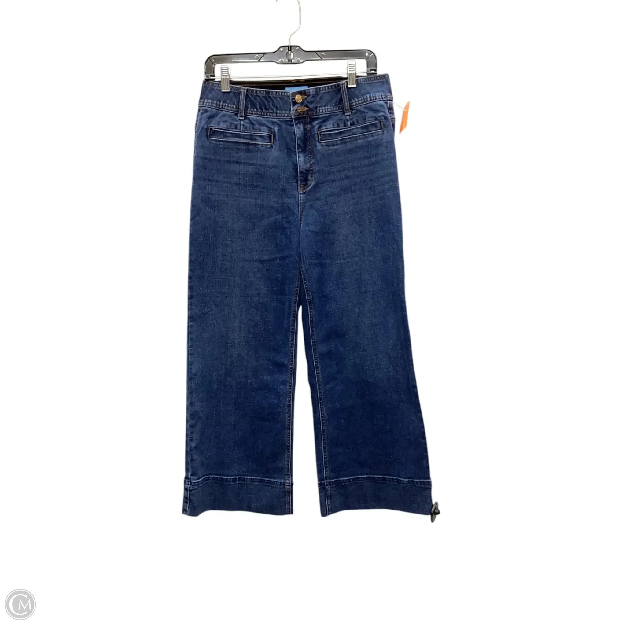 Men's Jeans with a Distressed LookJeans Wide Leg By Draper James Rsvp In Blue Denim, Size: 14