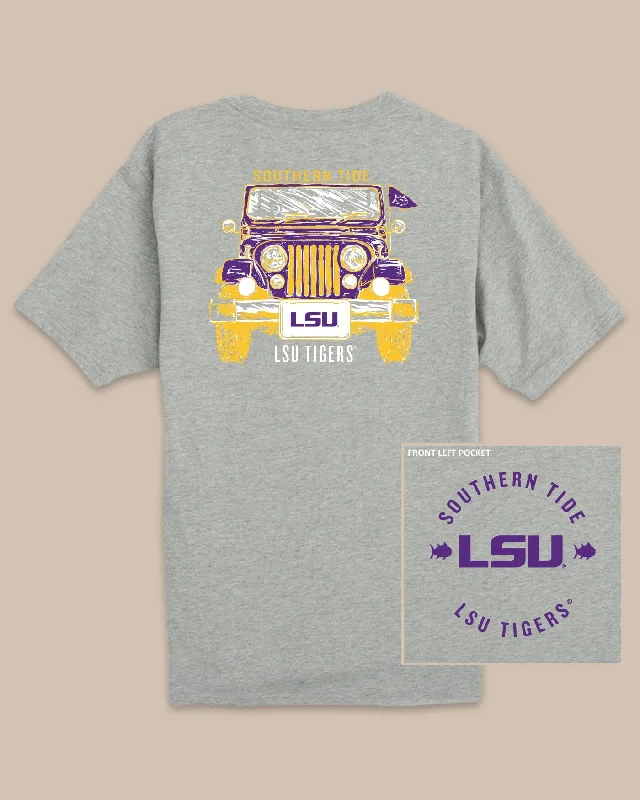 Men's Shirts with Floral PrintsLSU Tigers Heather Front Plate T-Shirt
