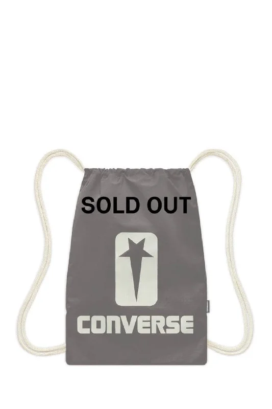 Men's Coats with Patchwork DesignsRick Owens DRKSHDW Converse Zaino Drawstring Backpack