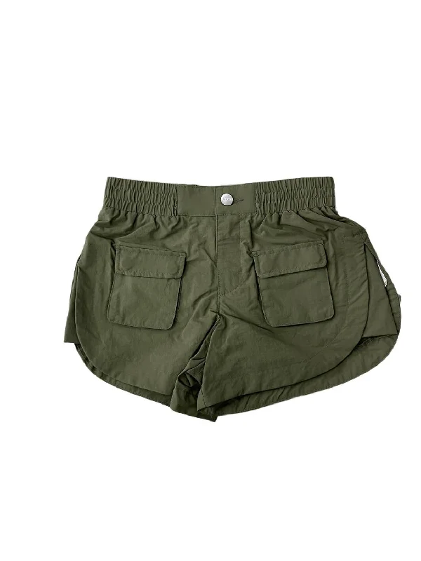 Stylish Men's Patterned and Solid ShortsKids Front Pocket Shorts In Olive