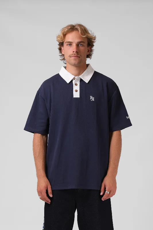 Men's Shirts with French CuffsPro Polo - Navy/White Marl