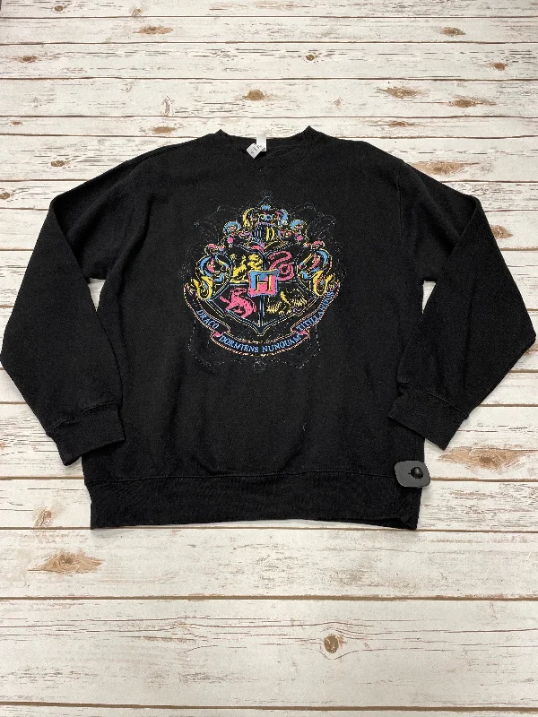 Men's Hoodies with Zipper DetailsSweatshirt Crewneck By Cme In Black, Size: L