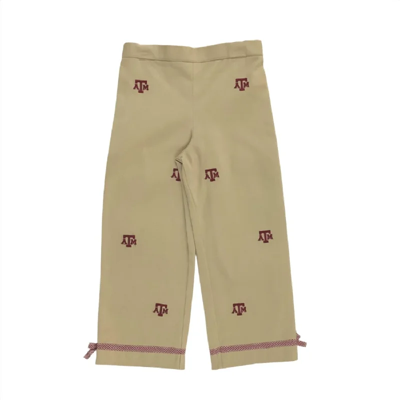 Casual and Comfortable Men's Drawstring Loungewear ShortsGirls' Texas A&m University Collegiate Pants In Beige Casual and Comfortable Men's Drawstring Loungewear ShortsGirls' Texas A&m University Collegiate Pants In Beige