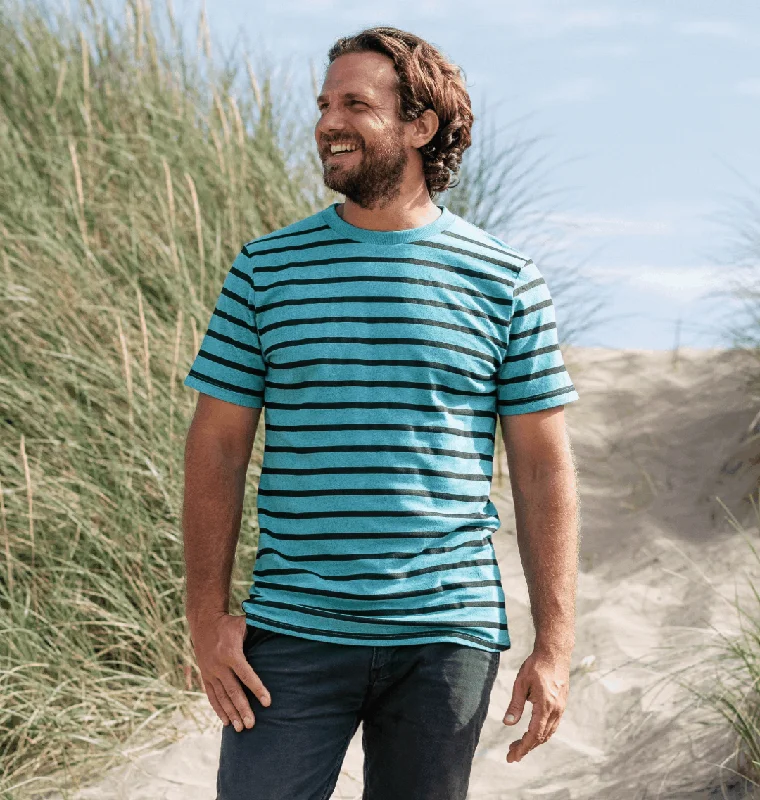 Men's Flowy Shirts for a Relaxed LookMen's Recycled Stripe T-shirt