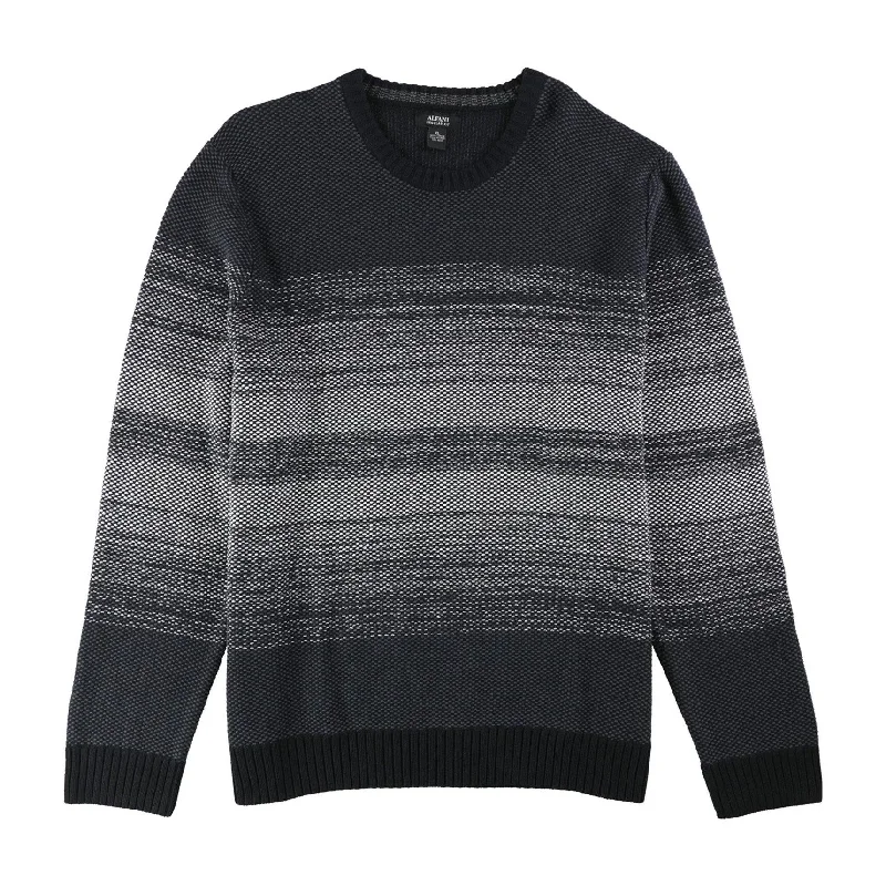 Men's Sweaters with Herringbone PatternsAlfani Mens Ombre' Stripe Pullover Sweater