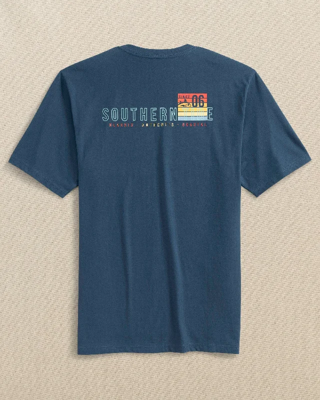 Men's Shirts with Snap ButtonsSunset Cropped Skipjack Short Sleeve T-Shirt