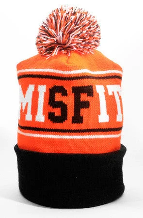 Adjustable Beanie HatsMisfit (Orange/Black Beanie)