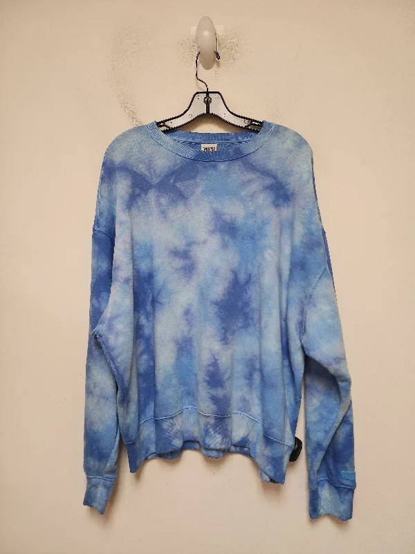 Men's Hoodies with Zipper DetailsAthletic Sweatshirt Crewneck By Pink In Tie Dye Print, Size: M Men's Hoodies with Zipper DetailsAthletic Sweatshirt Crewneck By Pink In Tie Dye Print, Size: M