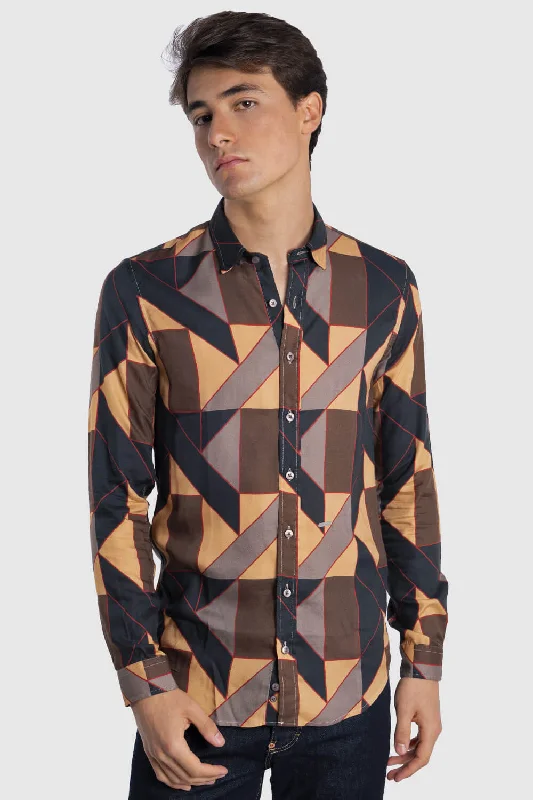Men's Slim-Fit Shirts for a Flattering ShapeInimigo Mix Maze Button Shirt