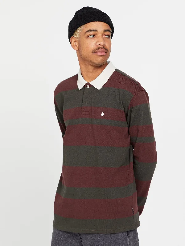 Men's Shirts with Hidden PocketsSumpter Polo Long Sleeve Shirt - Mahogany