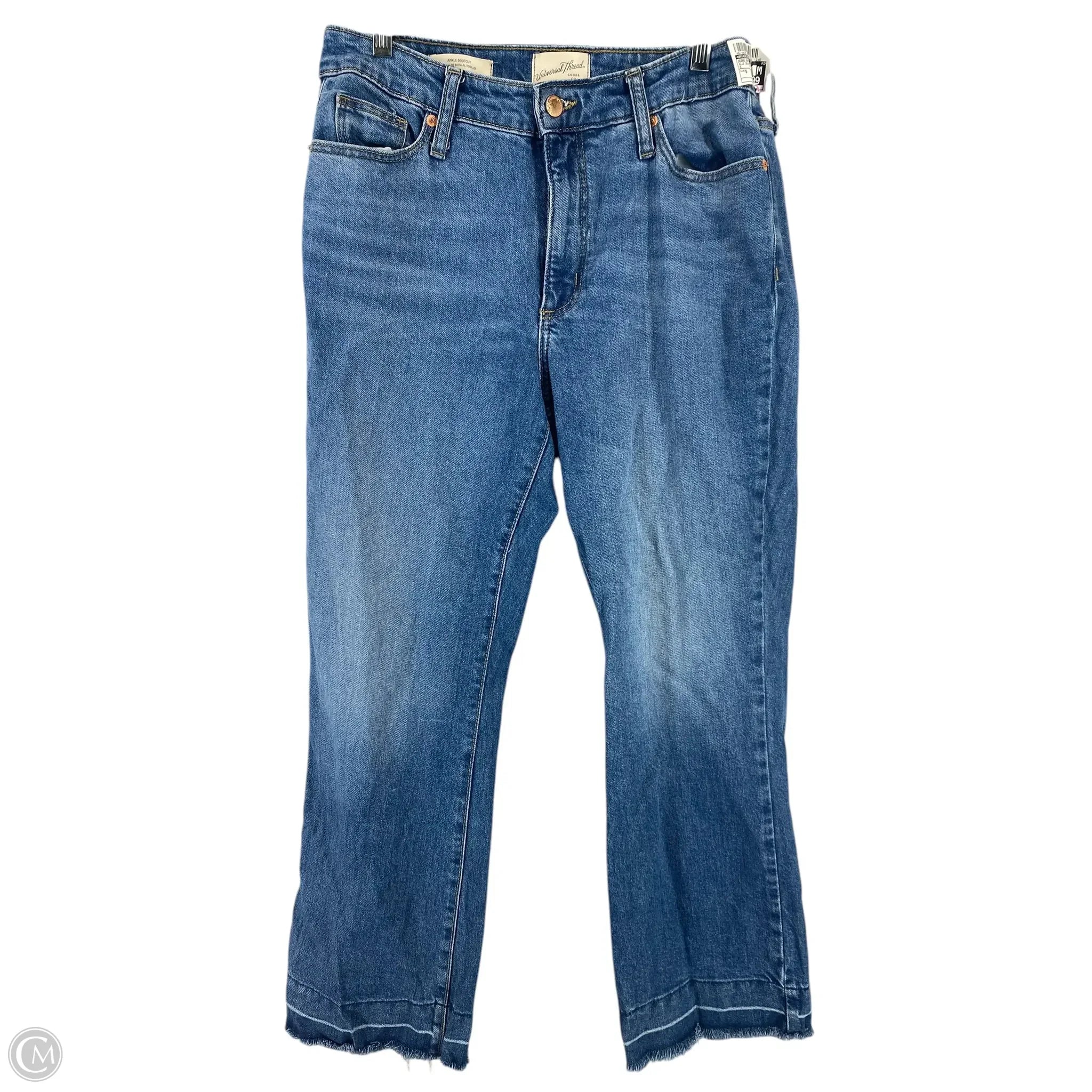 High-Waisted Men's JeansJeans Boot Cut By Universal Thread In Blue Denim, Size: 6