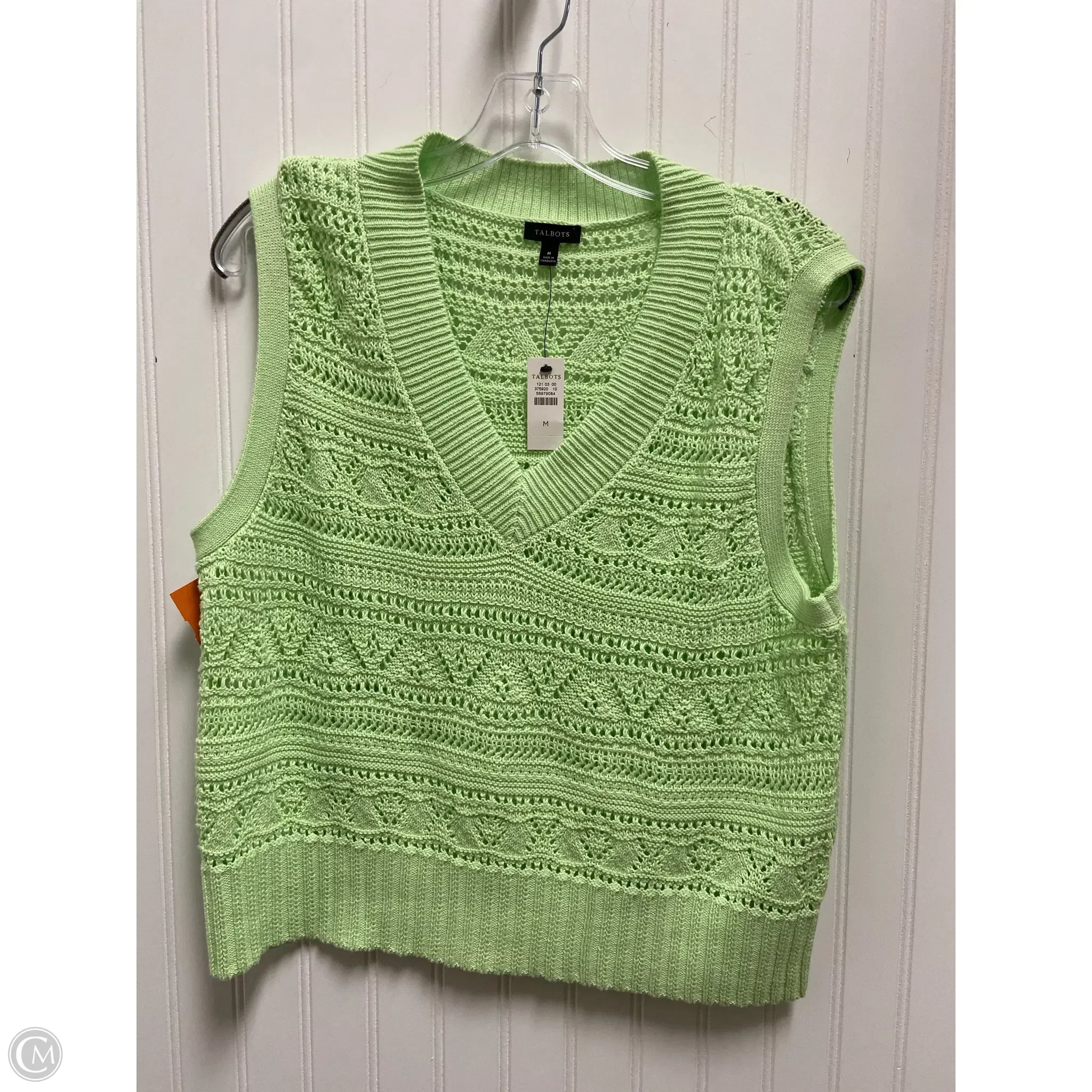 Men's Coats for Skinny MenVest Sweater By Talbots In Green, Size: M