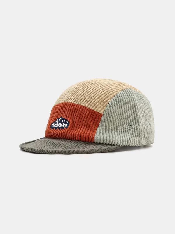 Durable Work HatsSlogan Pattern Color Block Corduroy Baseball Cap