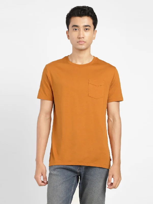 Men's Shirts with Embellished HemlinesMen's Solid Crew Neck T-shirt