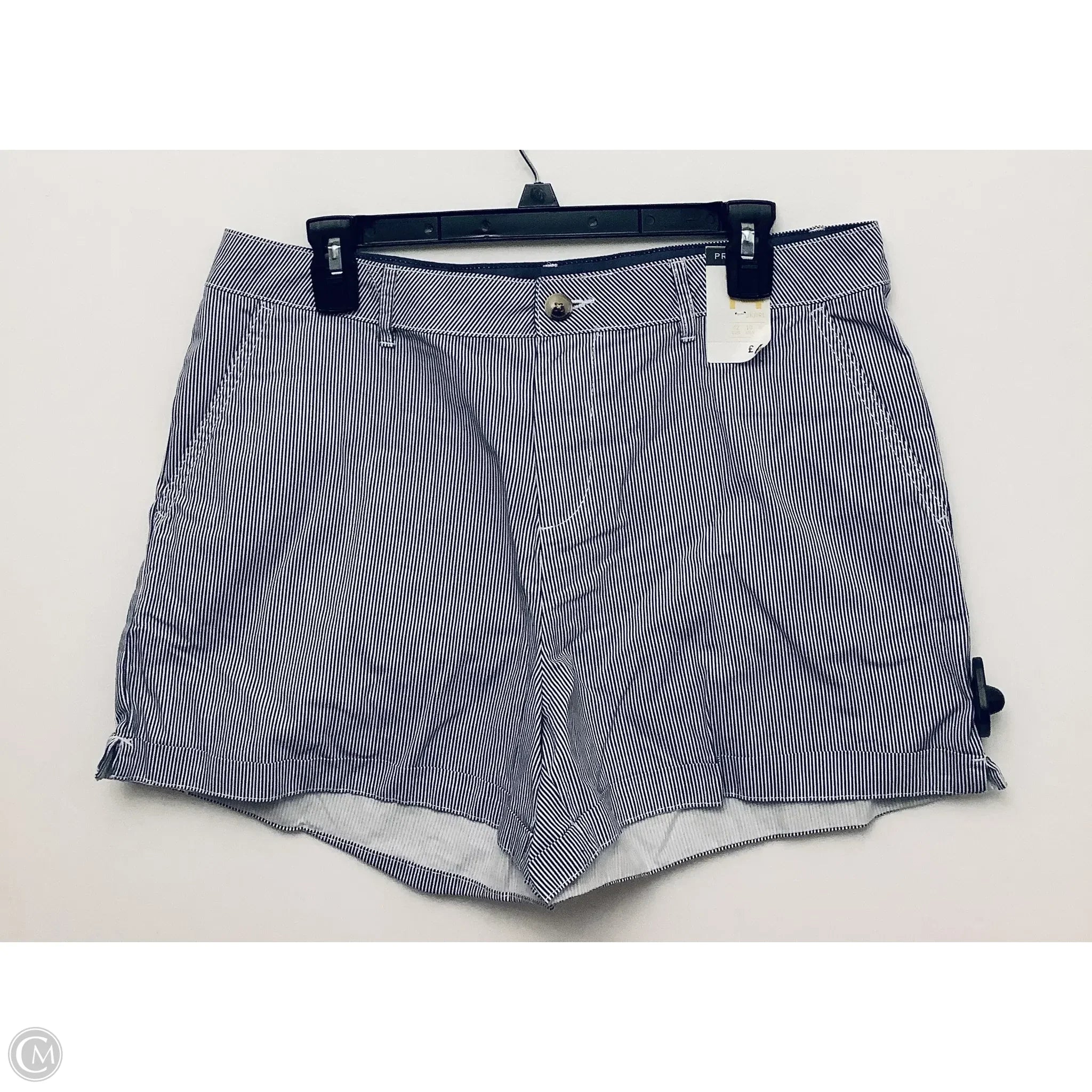 Men's Stylish Short-Length JeansShorts By Primark In Striped Pattern, Size: 14