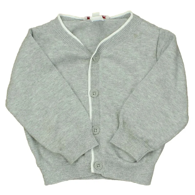 Elegant Men's Shawl-Collar SweatersJacadi Boys Grey | White Cardigan