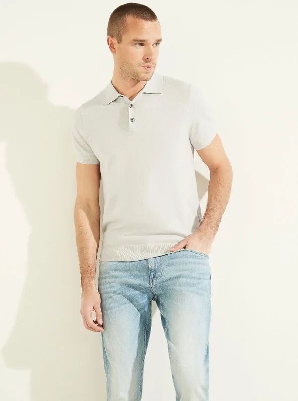 Men's Shirts with Asymmetrical HemlinesGrey Moon Bryan Polo T-Shirt
