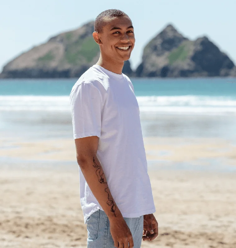 Breathable Men's Mesh TopsLongline T-shirt