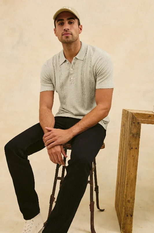 Men's Shirts with Double-Breasted DesignsCILLIAN POLO SHIRT - SILVERSAND