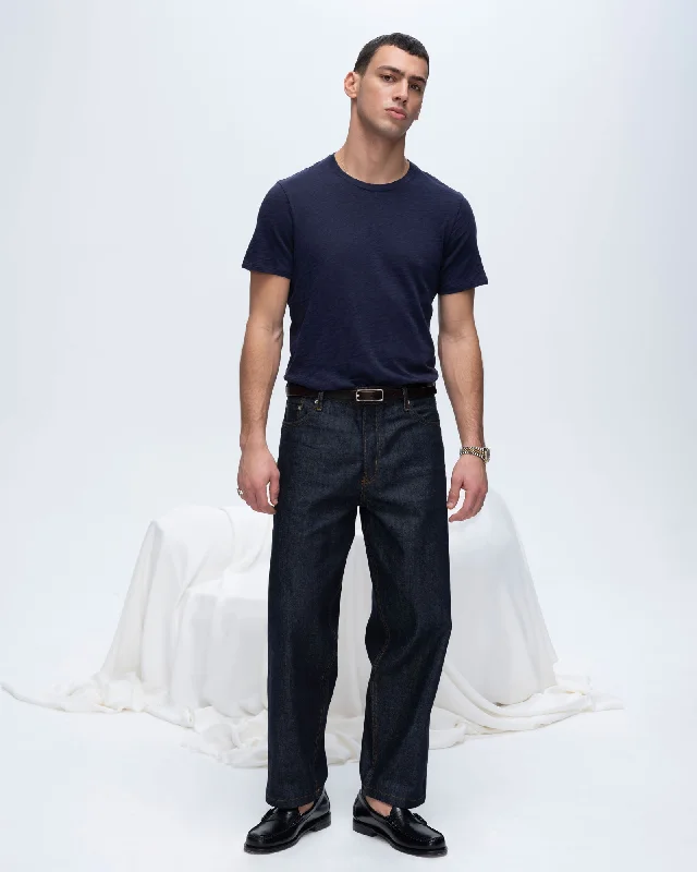 Men's Shirts with Graphic PrintsSlub Jersey Crew Neck Tee - Midnight