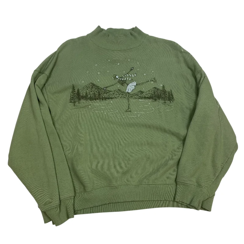 Men's Hoodies for RunningSweatshirt Crewneck By American Eagle In Green, Size: M
