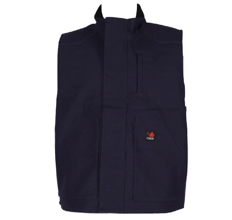 Men's Coats with Modern CutsForge Men's FR Navy Canvas Duck Vest MFRVST-001