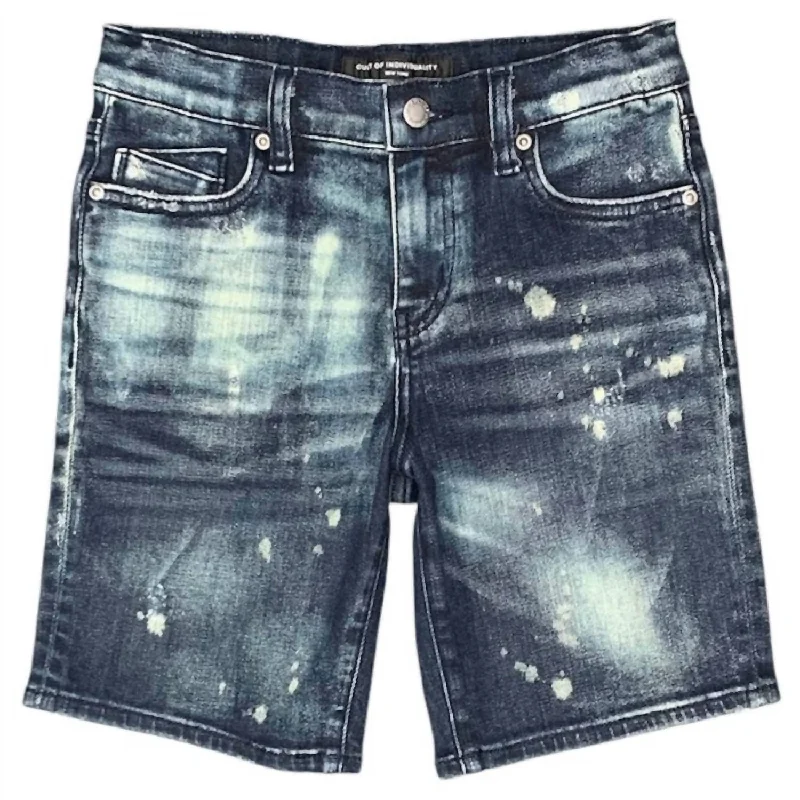 Warm-Weather Men's Linen and Cotton Casual ShortsKid's Denim Short In Blue